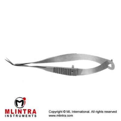 Gills-Vannas Capsulotomy Scissor Angled Forward - Sharp Tips Stainless Steel, 8 cm - 3 1/4 Blade Size 7 mm